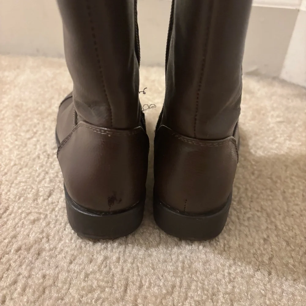 Stride Rite Brown Valerie Knee Length Leather-Like Boots Size 9